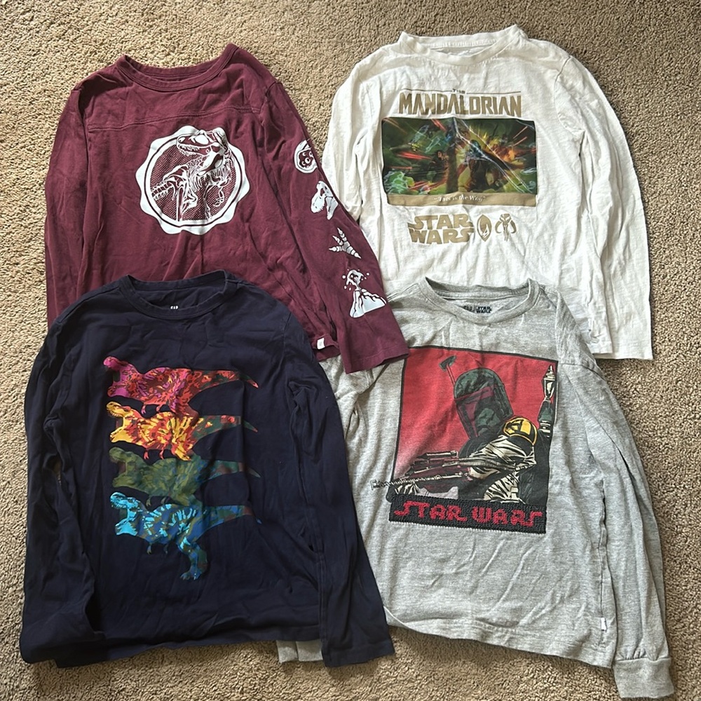 GAP Boys size Medium long sleeve shirts set of 4